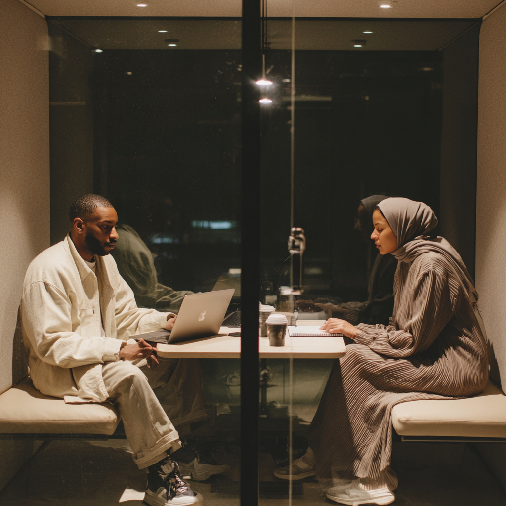 Private meeting room workspace